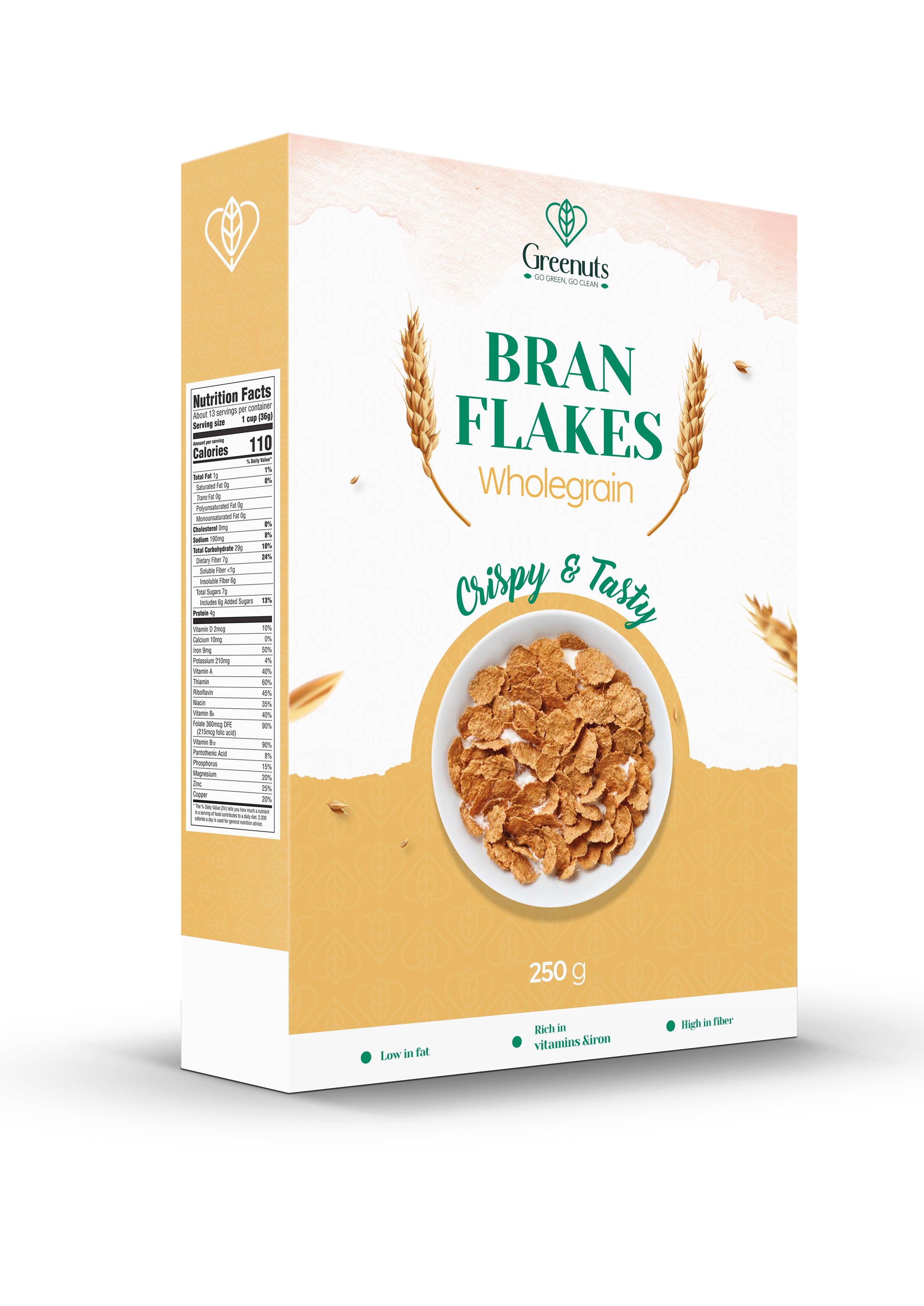 Bran Flakes - رقائق القمح بديل الكورن فليكس