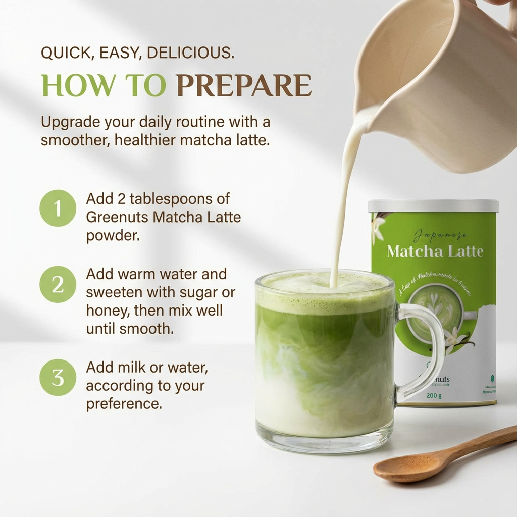 Matcha Latte -  ماتشا لاتية بالفانيليا