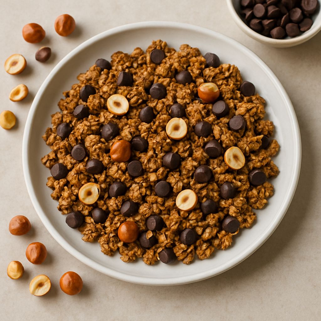 جرانولا الشوكولاتة والبندق