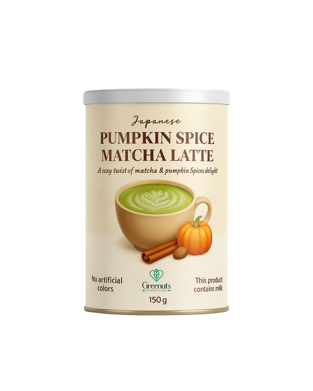 Pumpkin Spice Matcha latte ماتشا لاتيه بالقرفه والجنزبيل
